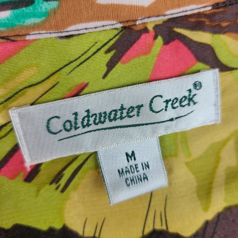 Coldwater Creek Silk Floral Jacket Blazer Medium - Picture 6 of 7